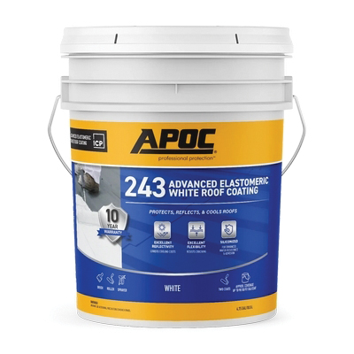 AP-243 Series AP-2435 Advanced Elastomeric Roof Coating, White, 4.75 gal, Pail, Liquid