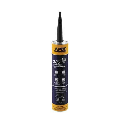 AP-365 Series AP-3659 Rubberized Flashing Cement, Black, Liquid, 10 oz, Tube