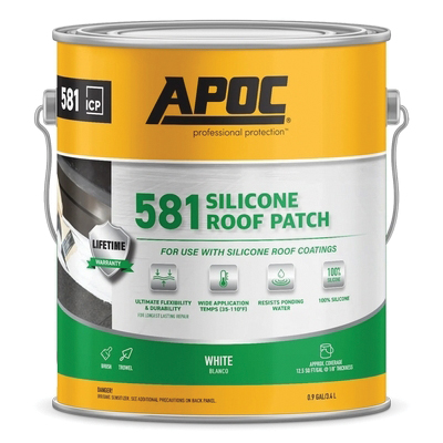 Armor Flash AP-581 Series AP-5811 Silicone Roof Patch, White, Liquid, 1 gal, Pail