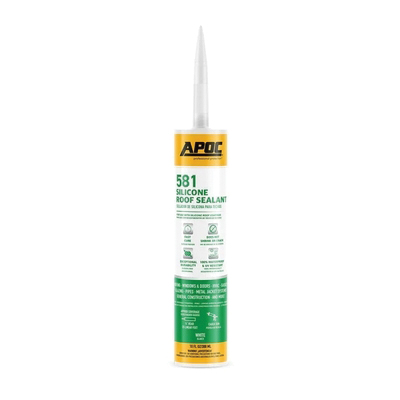 Armor Flash AP-581 Series AP-5819 Silicone Roof Sealant, White, Free-Flowing Paste, 10 oz, Tube