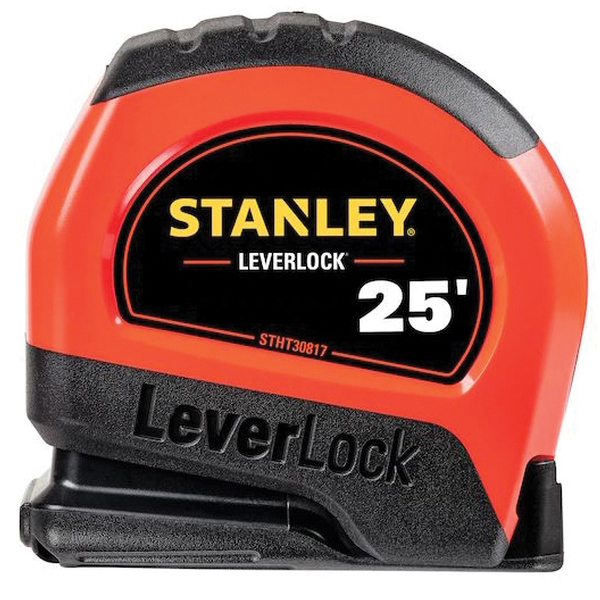 STHT30817S Tape Measure, 25 ft L Blade, 1 in W Blade, ABS Case, Orange Case
