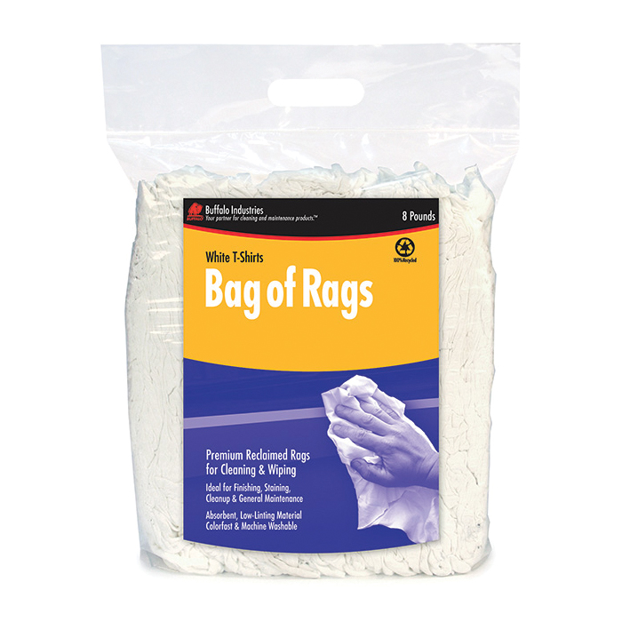 10526PB T-Shirt Cloth Rag, White