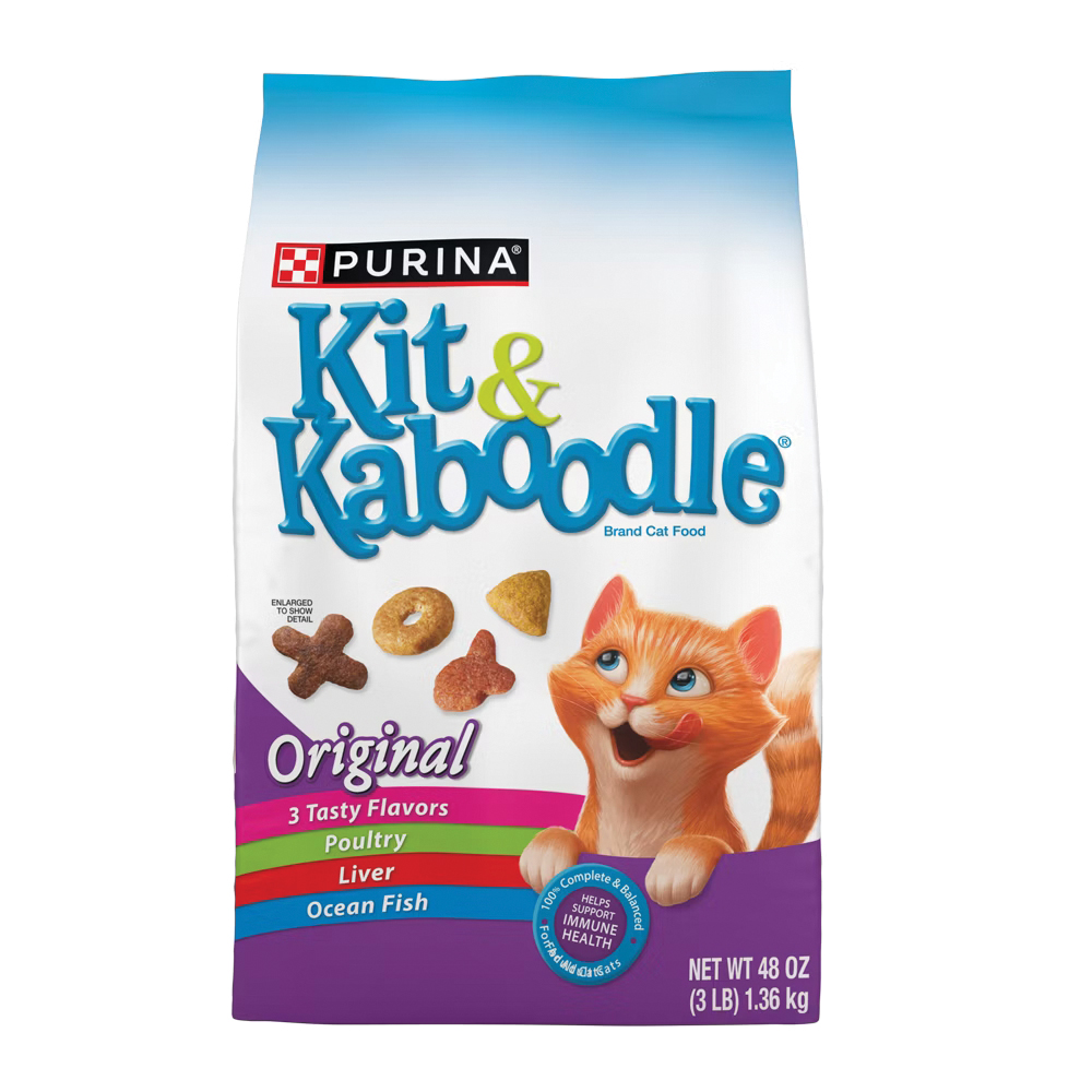 Kit & Kaboodle Original Series 17800140987 Cat Food, Dry, Liver, Ocean Fish, Poultry, 13 lb, Bag