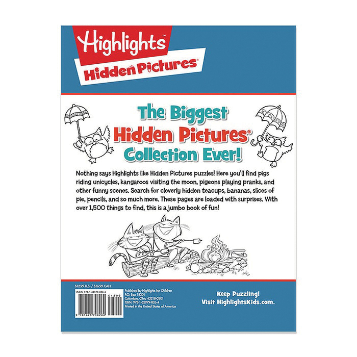 Highlights A9826 Activity Book, Jumbo Book of Hidden Pictures, 6 to 12 years, English - 2