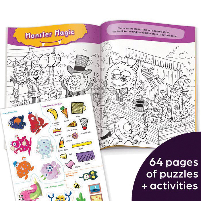 Highlights A2895 Activity Book, Giant Sticker Monster Fun, 3 to 6 years, English - 4
