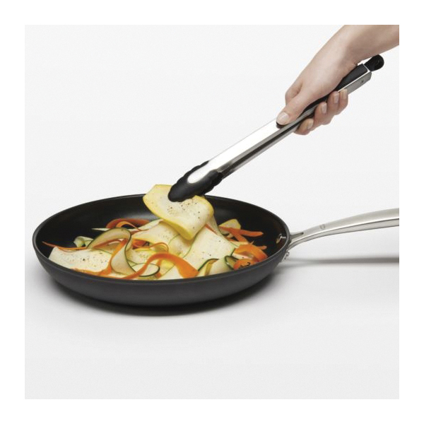 Good Grips 1054628 Tong, 12 in L, Stainless Steel, Black/Silver, Dishwasher Safe: Yes - 3