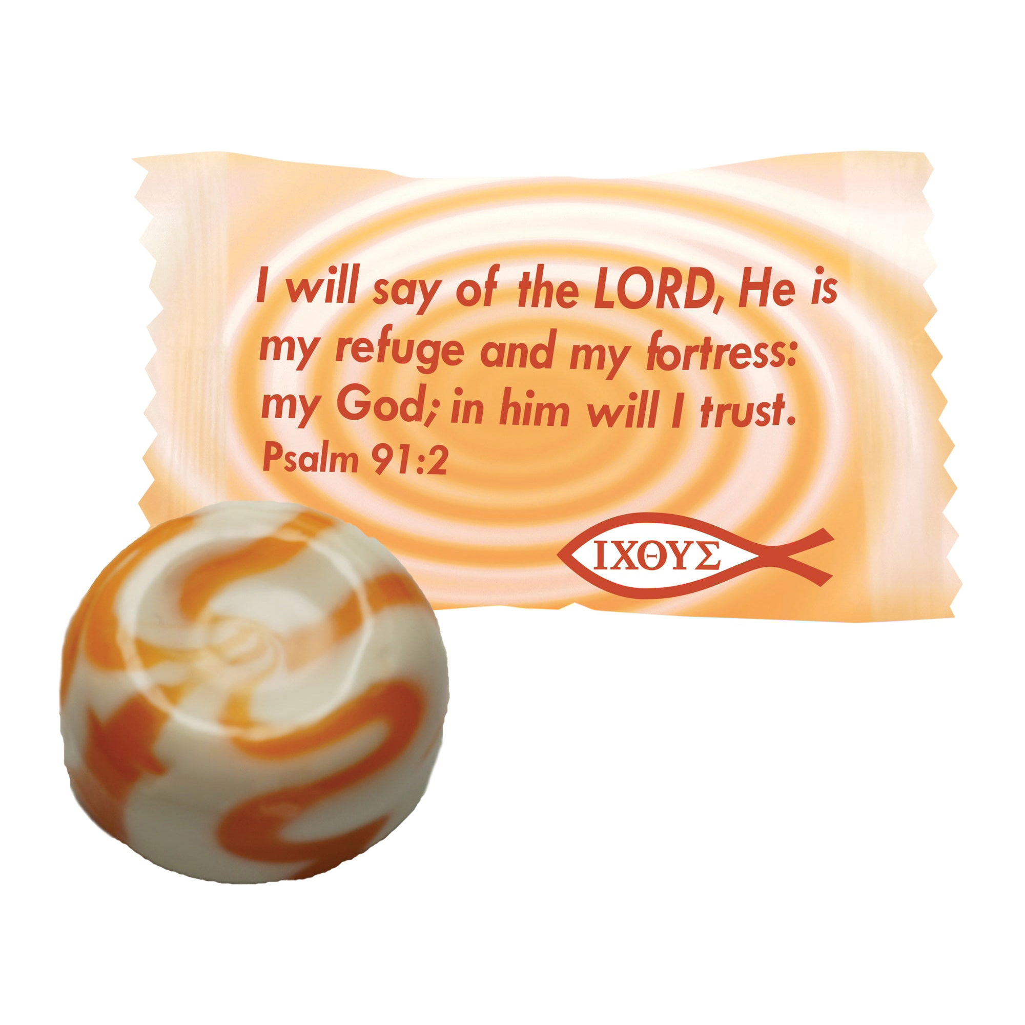 Scripture Candy 6-41520-04495-4 Hard Candy, Cream, Peaches, 5.5 oz Pouch - 2
