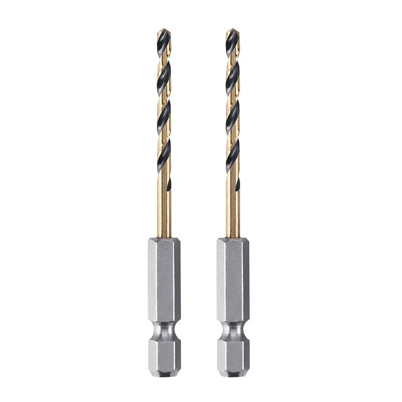DWA5008 Drill Bit, 1/8 in Dia, 2-7/8 in OAL, Heavy-Duty, 1/4 in Dia Shank, Hex Shank