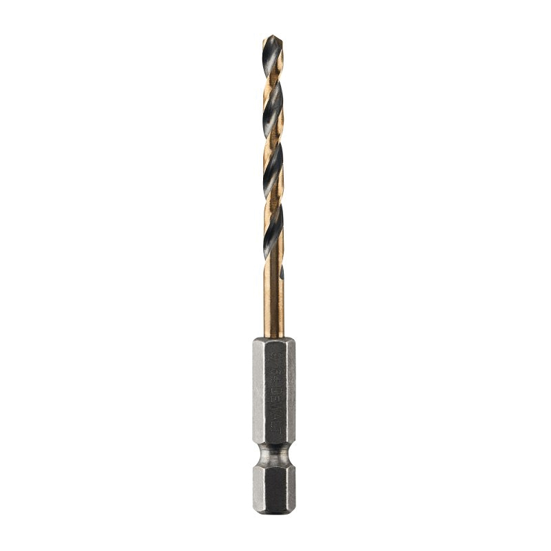 DWA5009 Drill Bit, 9/64 in Dia, 3 in OAL, Heavy-Duty, 1/4 in Dia Shank, Hex Shank
