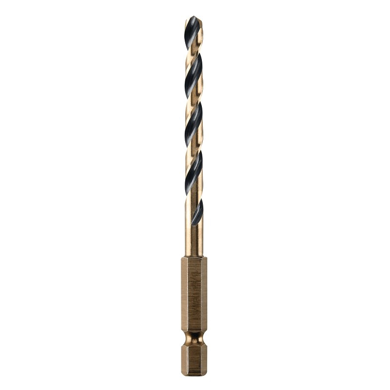 DWA5013 Drill Bit, 13/64 in Dia, 3-3/4 in OAL, Heavy-Duty, 1/4 in Dia Shank, Hex Shank