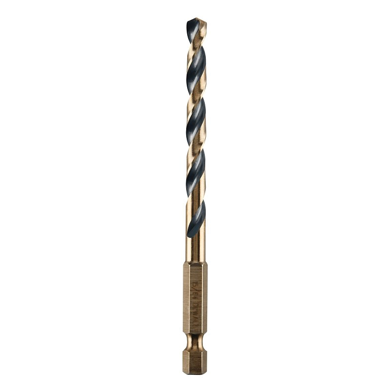 DWA5015 Drill Bit, 15/64 in Dia, 4 in OAL, Heavy-Duty, 1/4 in Dia Shank, Hex Shank