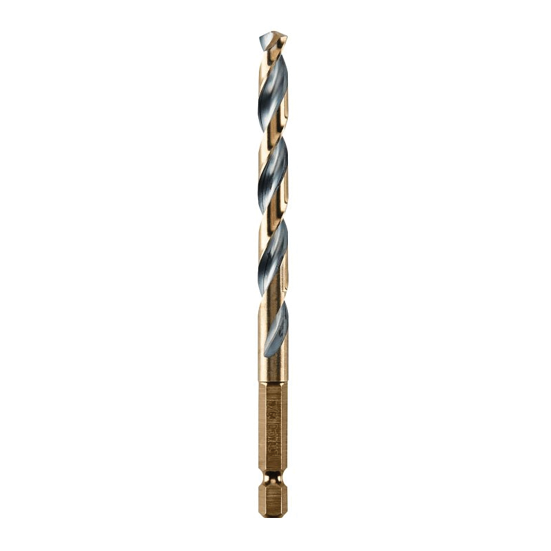 DWA5019 Drill Bit, 19/64 in Dia, 4-1/2 in OAL, Heavy-Duty, 1/4 in Dia Shank, Hex Shank