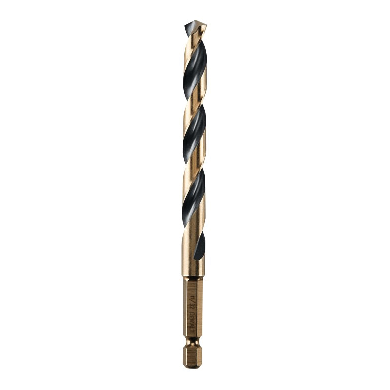 DWA5022 Drill Bit, 11/32 in Dia, 4-7/8 in OAL, Heavy-Duty, 1/4 in Dia Shank, Hex Shank