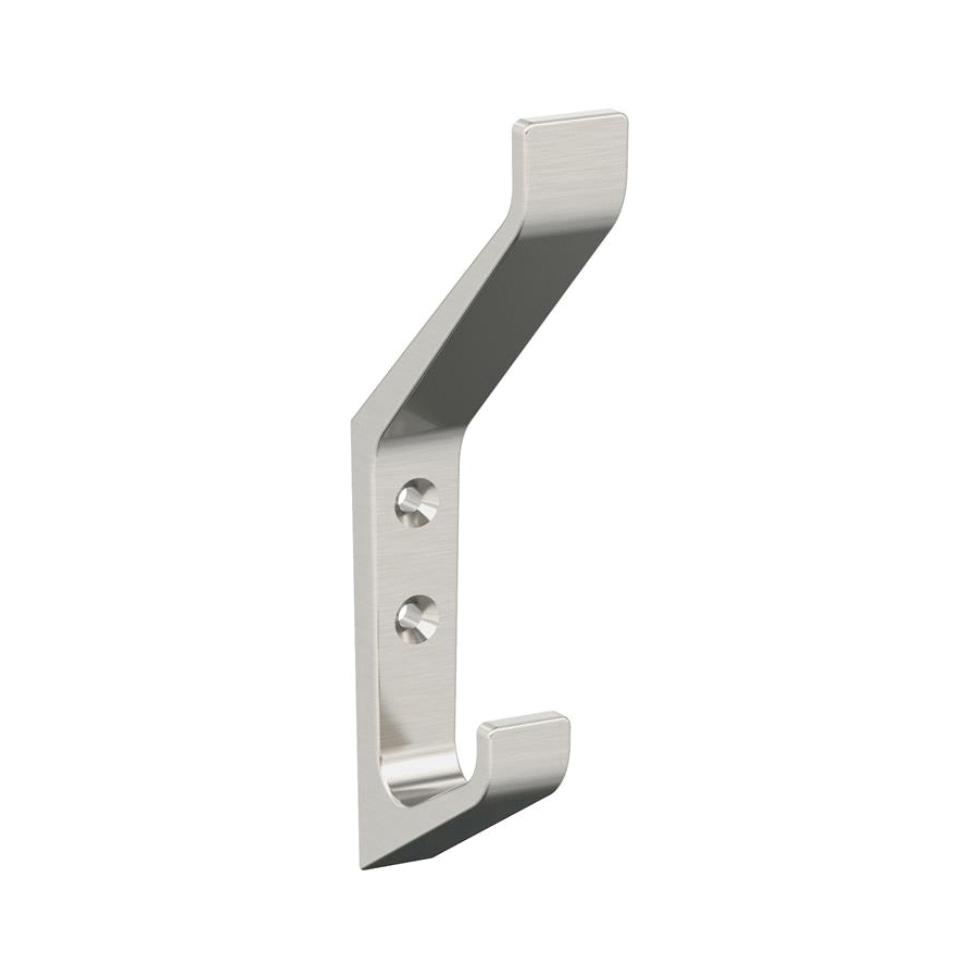 Emerge Series H37003G10 Decorative Hook, 3/4 in W, Zinc, Satin Nickel, 25 lb, 2-1/4 in Projection