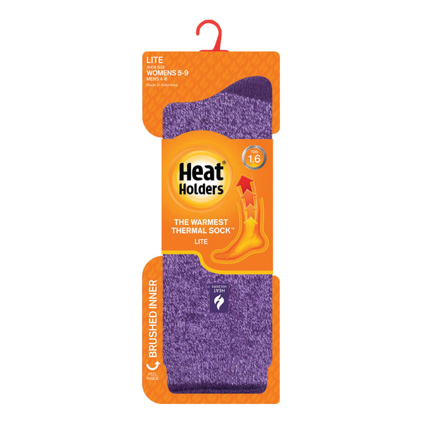 Heat Holders Viola Lite Series HH1W05623 Twist Crew Socks, Women's, 5 to 9, Acrylic/Elastane/Polyester, Black - 3