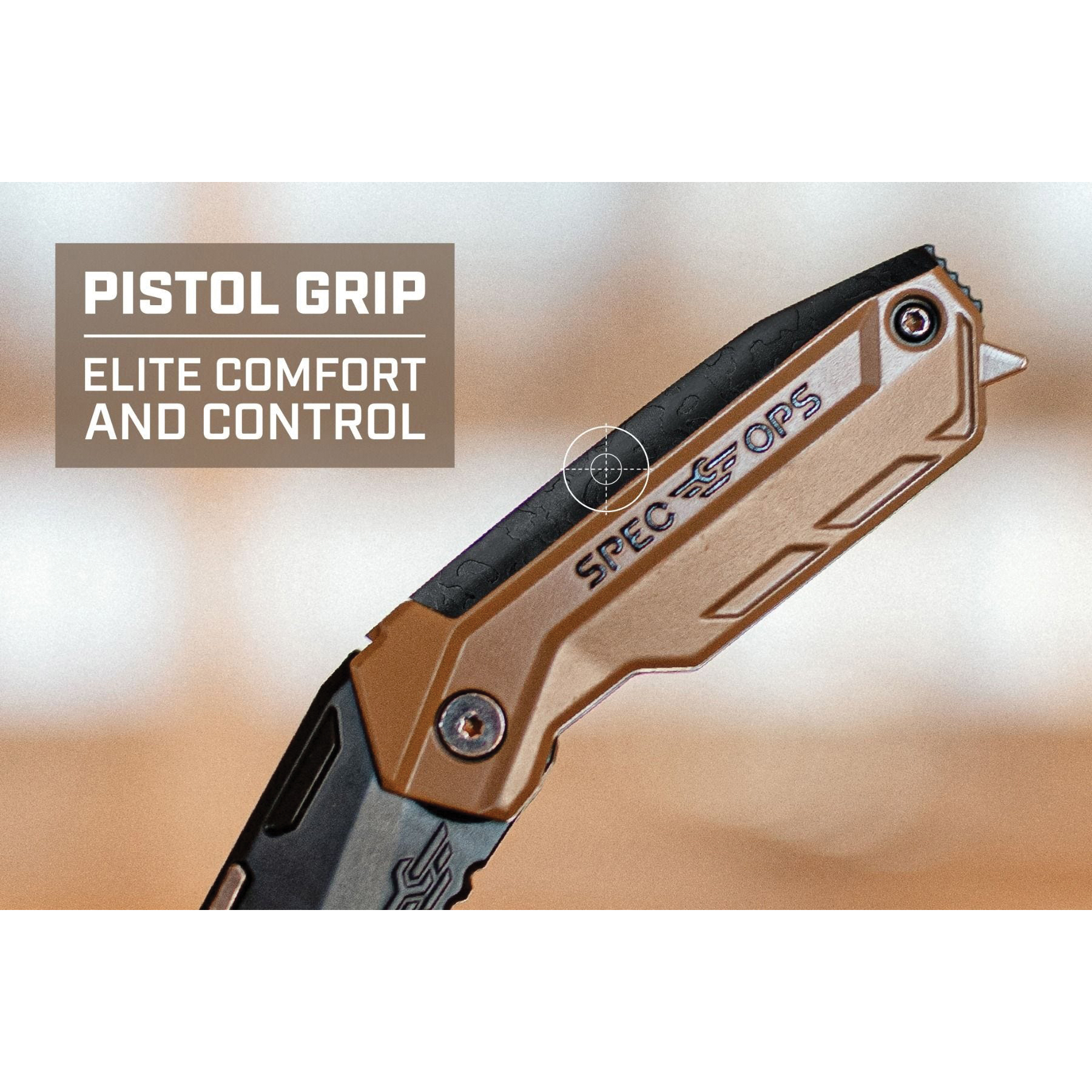 Spec Ops SPEC-K1-FR-2PK Foldable Utility Knife, Aluminum Blade, 3-Blade, Black/Flat Dark Earth Handle - 2