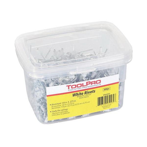 TP05095 Pull Rivet, 0.275 in L, Aluminum, 1/8 in Head