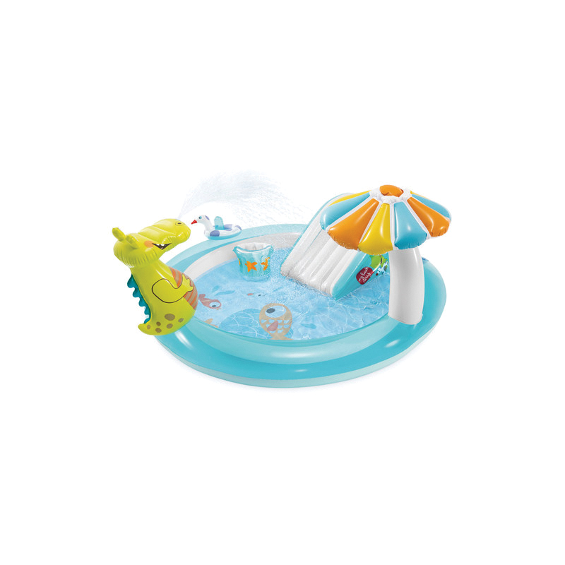 Intex 57165EP Gator Inflatable Play Center, Oval, 42 gal, Vinyl, Blue - 2