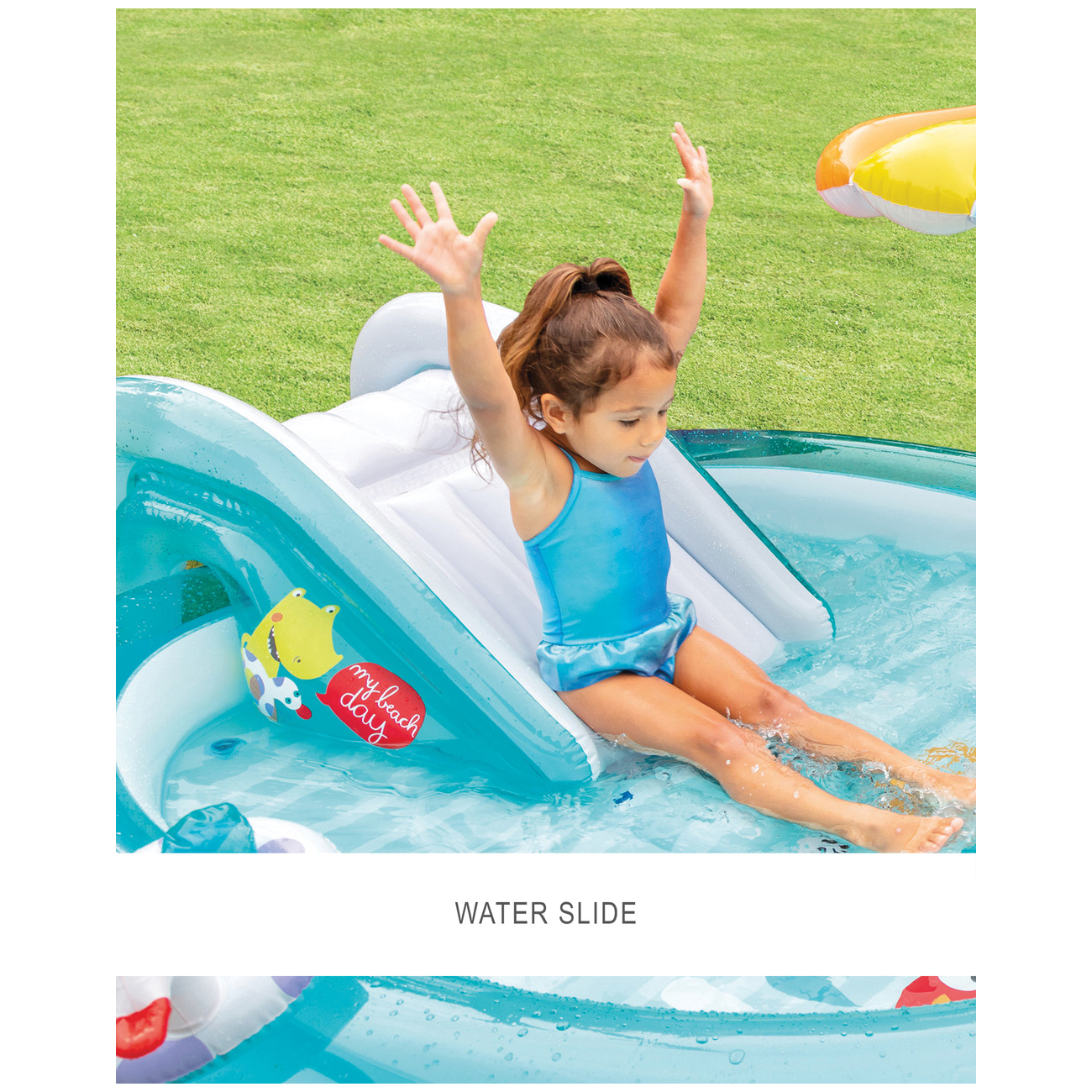 Intex 57165EP Gator Inflatable Play Center, Oval, 42 gal, Vinyl, Blue - 4