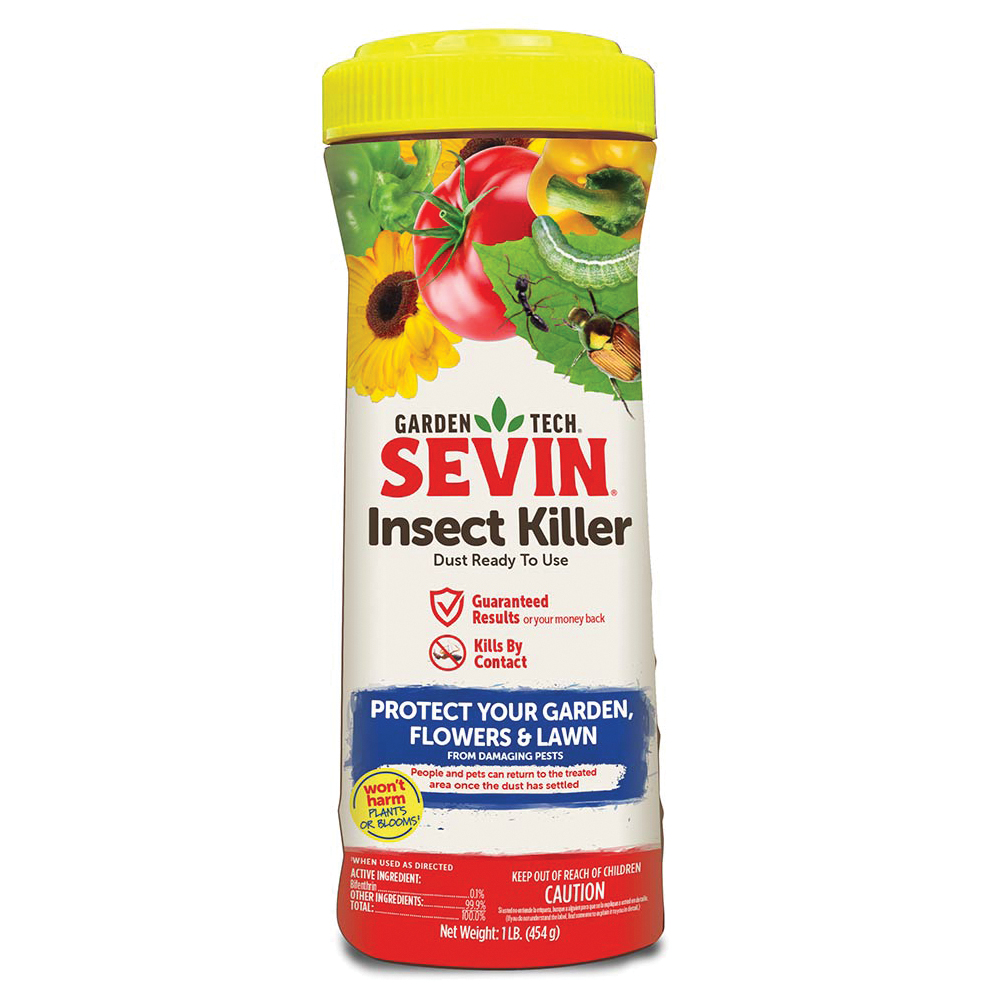 Sevin 100550409 Insect Killer, Powder, Dust Application, Buildings, Garden, Lawn, 1 lb Bottle