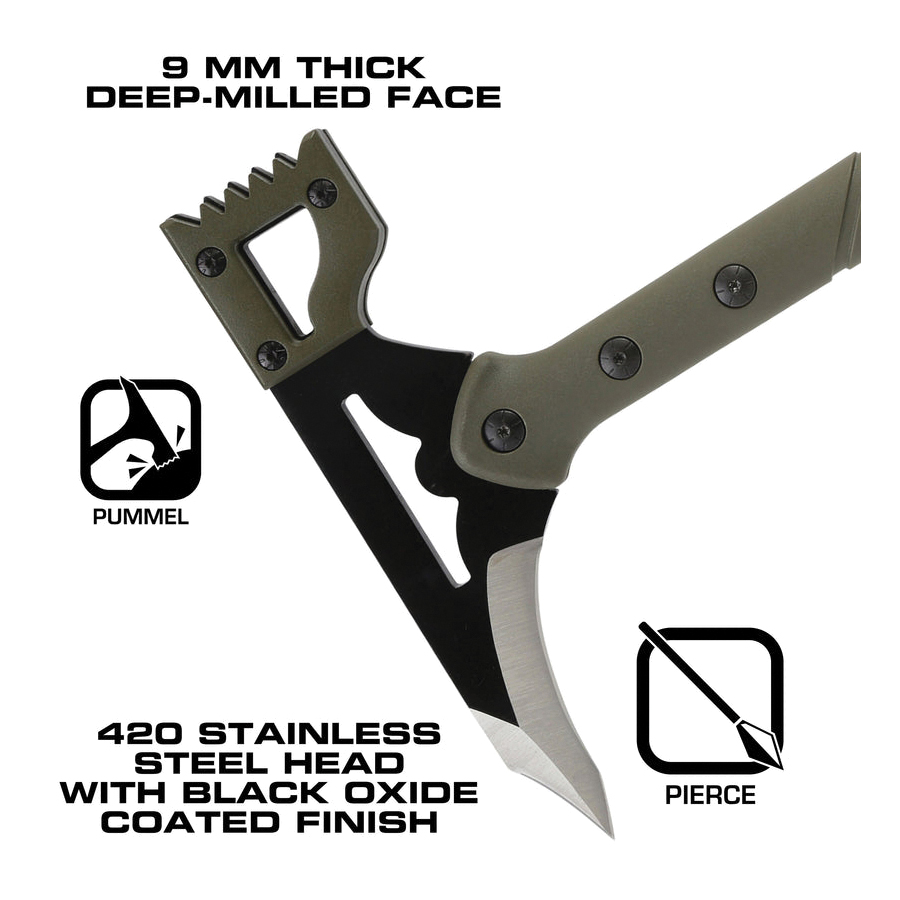 Reapr 11050 Battle Hammer, Stainless Steel Blade, Nylon Fiberglass Handle, 15-3/4 in L - 2