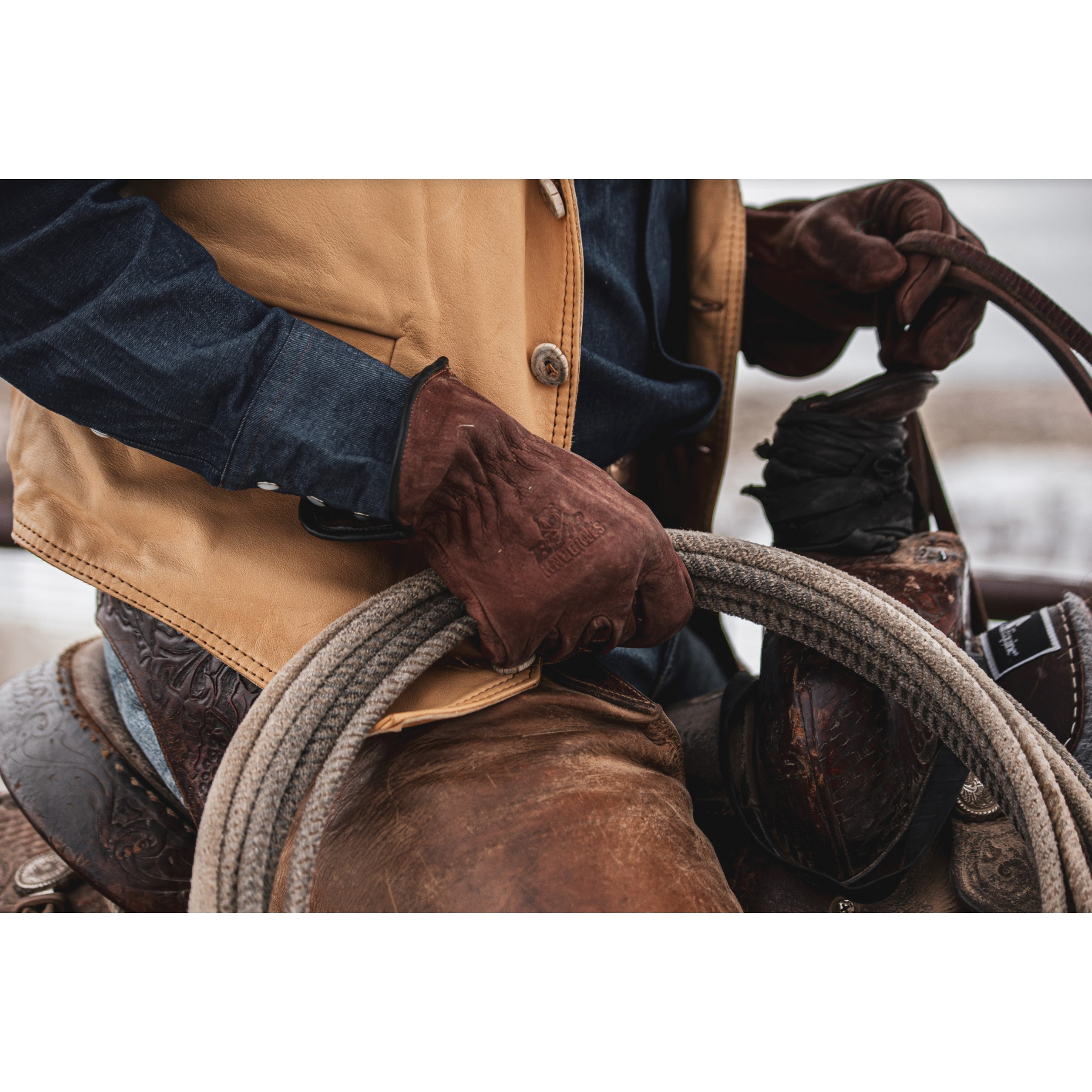 Bear Knuckles D451-BR-XS Driver Gloves, XS, Wing Thumb, Shirred Back Cuff, Leather Cowhide, Brown - 3
