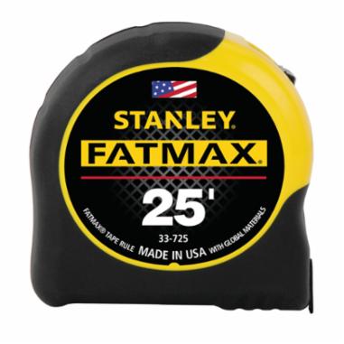 33-725Y2PK Classic Tape, 25 ft L Blade, 1-1/4 in W Blade, Black/Yellow Case, 2/PK