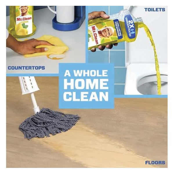 Mr Clean 030772112915 Multi-Surface Cleaner, 41 oz Bottle, Liquid, Lemon, Clear - 3