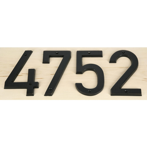 House Number 6, Hillman, 6 in H Character, Aluminum/Metal - 4