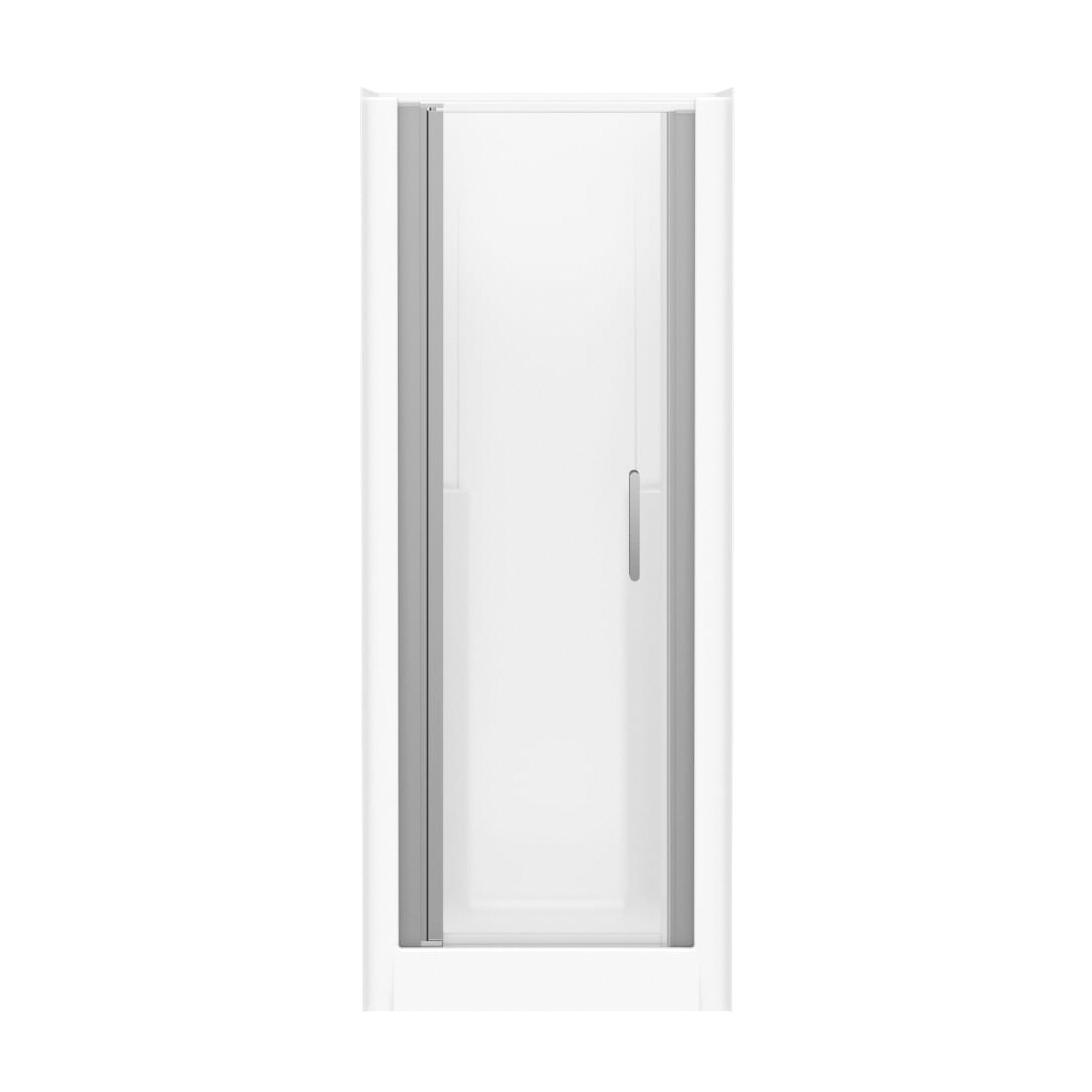 One-Piece Shower, Maax, Jasmin Sleek DI Series, 30 in L, 32 in W, 73-1/2 in H, AcrylX, Chrome, Square - 2