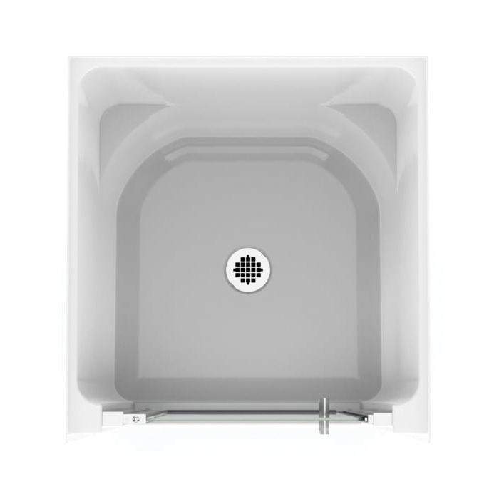 One-Piece Shower, Maax, Jasmin Sleek DI Series, 30 in L, 32 in W, 73-1/2 in H, AcrylX, Chrome, Square - 3
