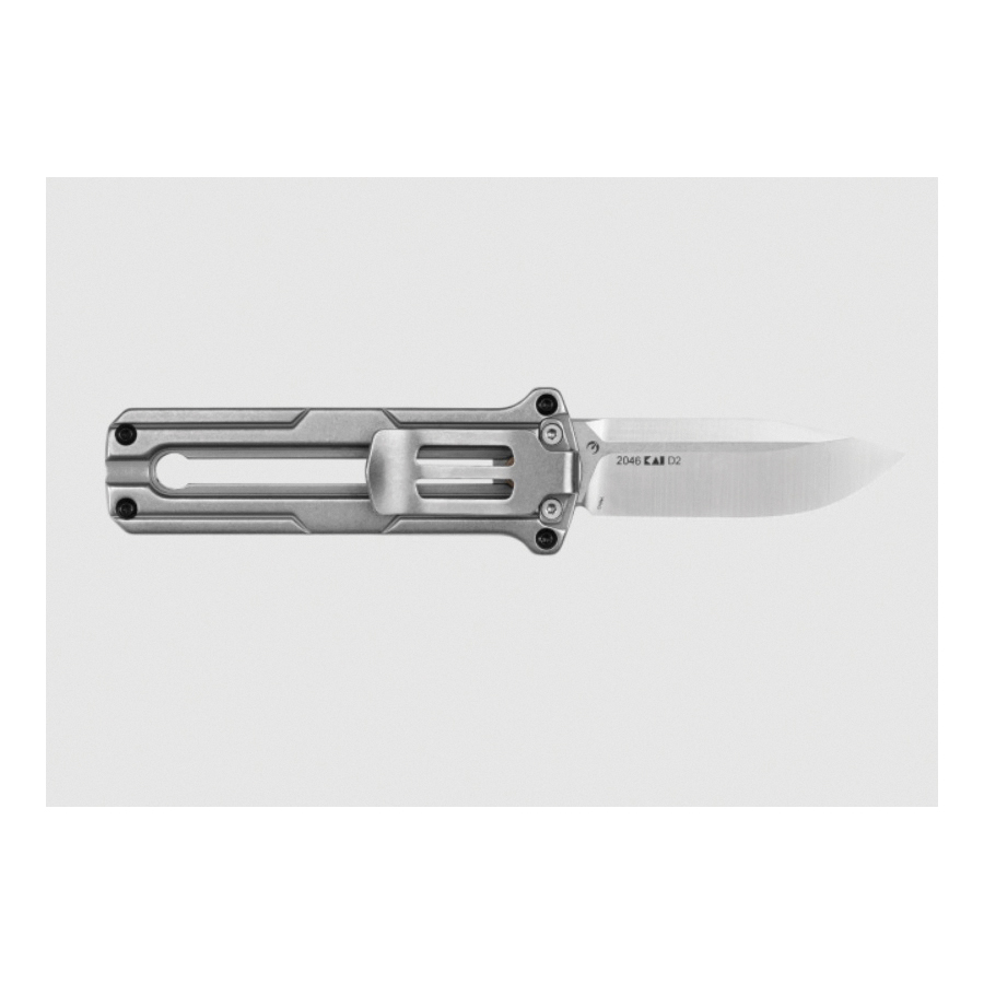 Kershaw Cybernet Series 2046 Pocket Knife, 2.4 in L Blade, Steel Blade, Gray Handle - 2