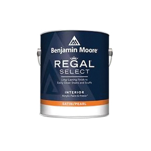 Regal Select N55001-001 Interior Paint, Pearl/Satin, White, 1 gal, 400 to 450 sq-ft/gal Coverage Area