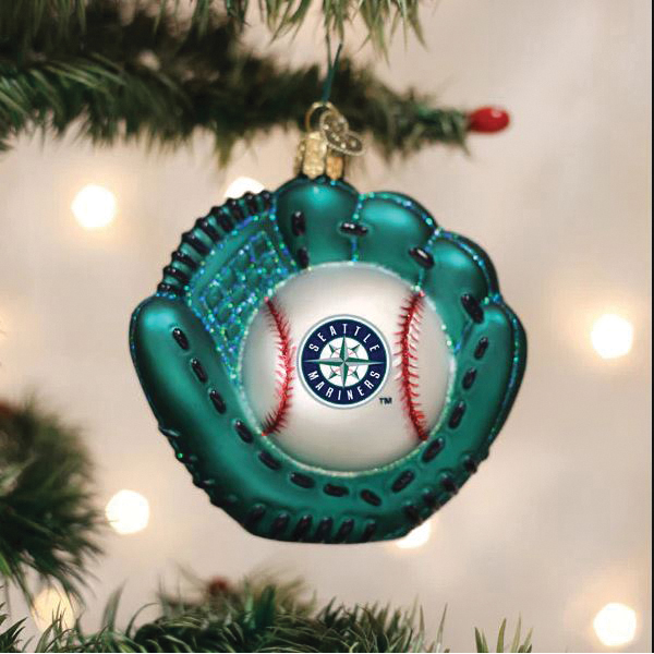 Old World Christmas 77427 Christmas Ornament, 3-3/4 in H, Mariners Baseball Mitt, Glass - 3