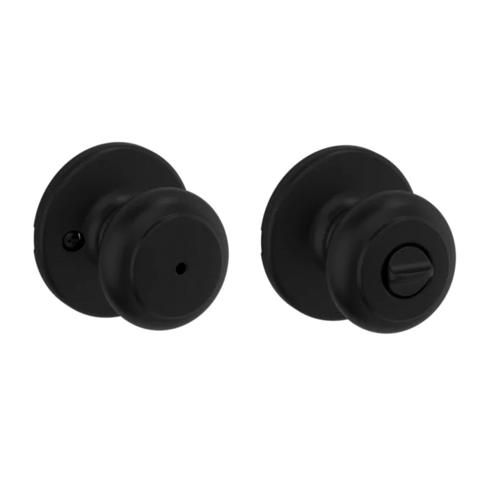 300CV 514 6AL RCS V1 Privacy Door Lock, Cove, Traditional Design, Knob Handle, Matte Black, Zinc, Turn Piece