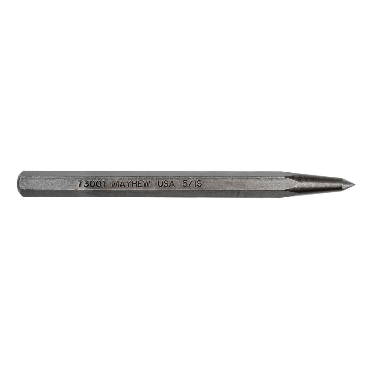 43532 Prick Punch, 5/16 in Tip, 4-1/2 in L, Hex Shank