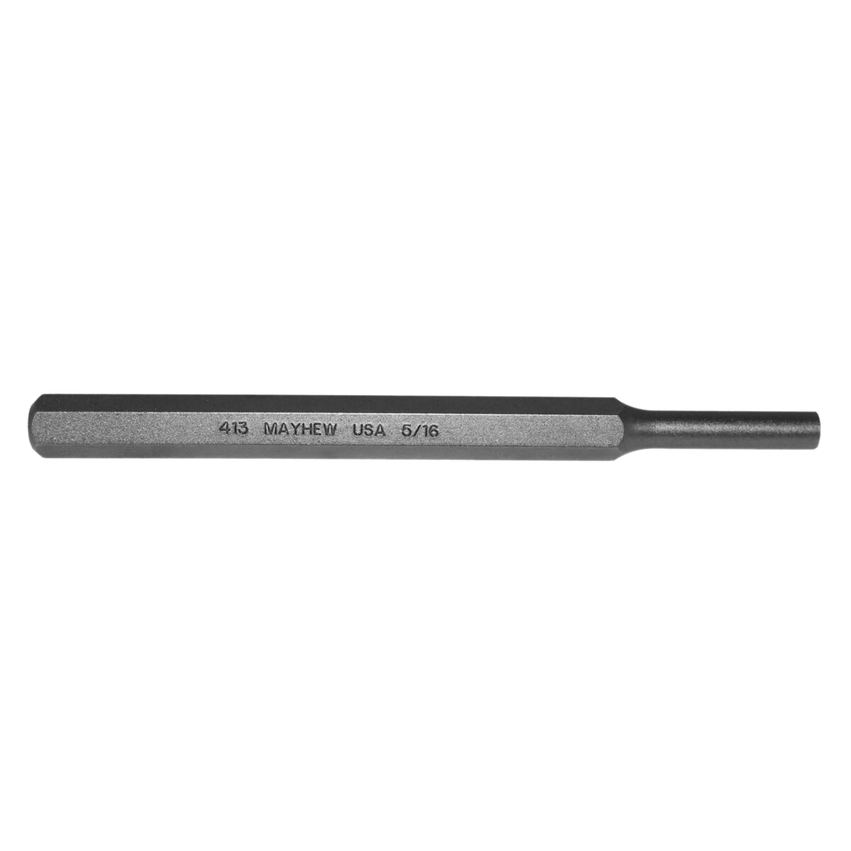 71019HT Pin Punch with Hand Tag, 5/16 in W x 1-1/4 in L Tip, 6 in L, 7/16 in Dia Shank, Hex Shank