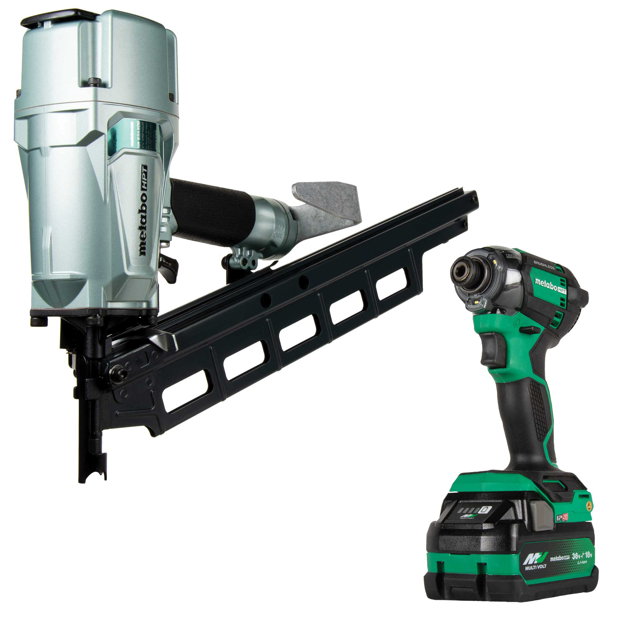 Metabo HPT Pro Bundle Series KNR83A5S Framing Nailer with Bonus Impact Driver Kit - 2