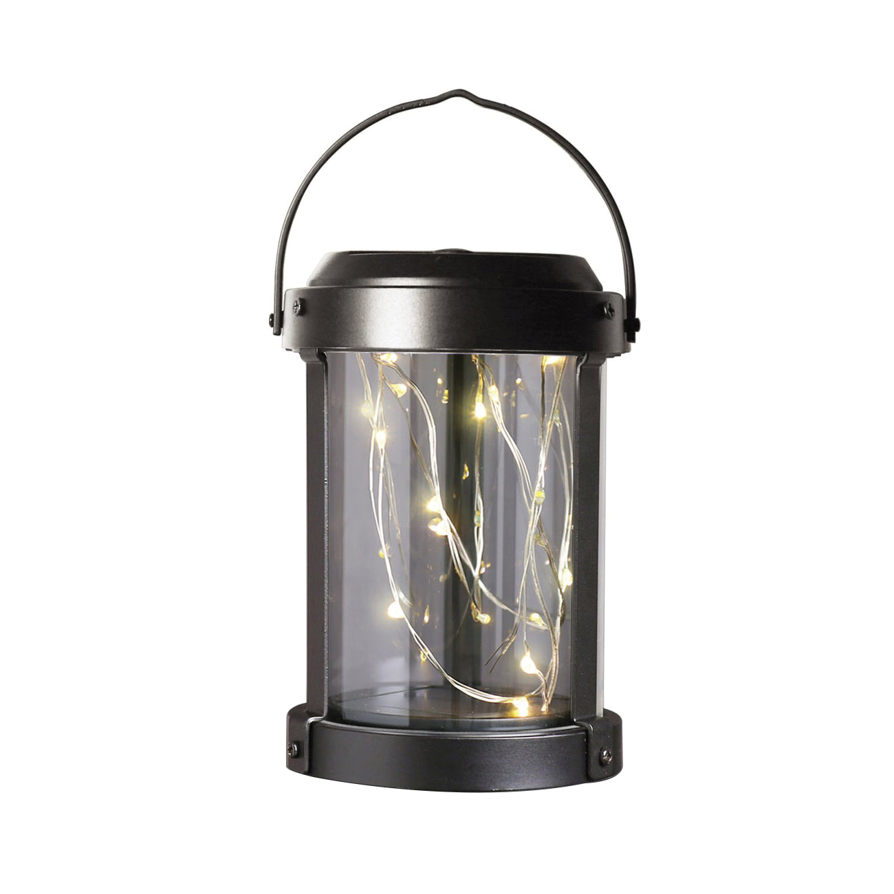 Fairy Light Lantern, Feit Electric, Round, Battery, Solar, LED Lamp, Bronze - 1