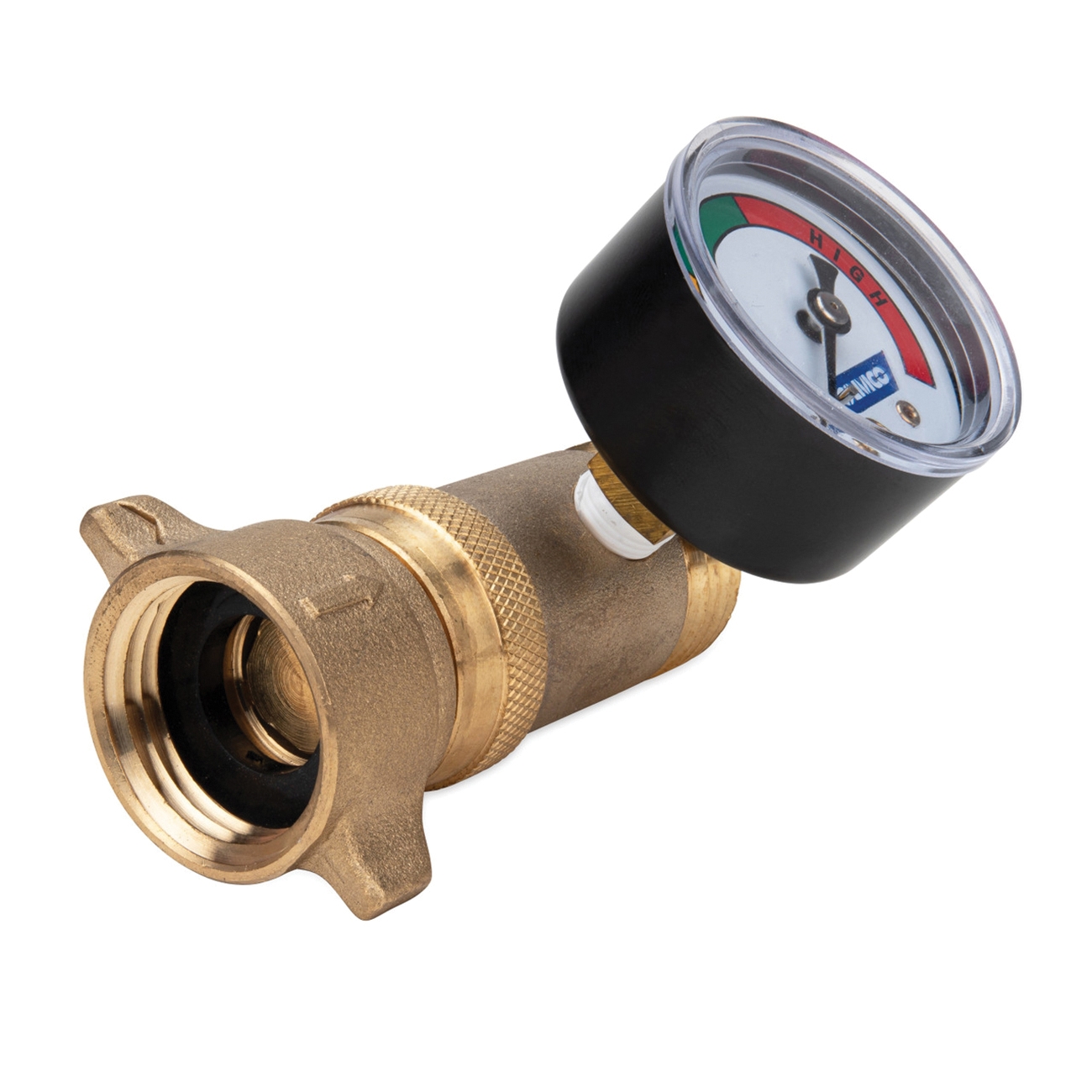 40063 Water Pressure Regulator with Gauge, Threaded, 125 psi Pressure, Brass