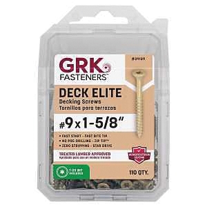Deck Elite Series 39159 Deck Screw, #9 x 1-5/8 in, Coarse Thread, Bugle Head, Torx Drive, 6-Point