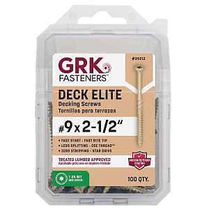 Deck Elite Series 39212 Deck Screw, 2-1/2 in L, Coarse Thread, Bugle Head, Torx Drive, 6-Point, 80
