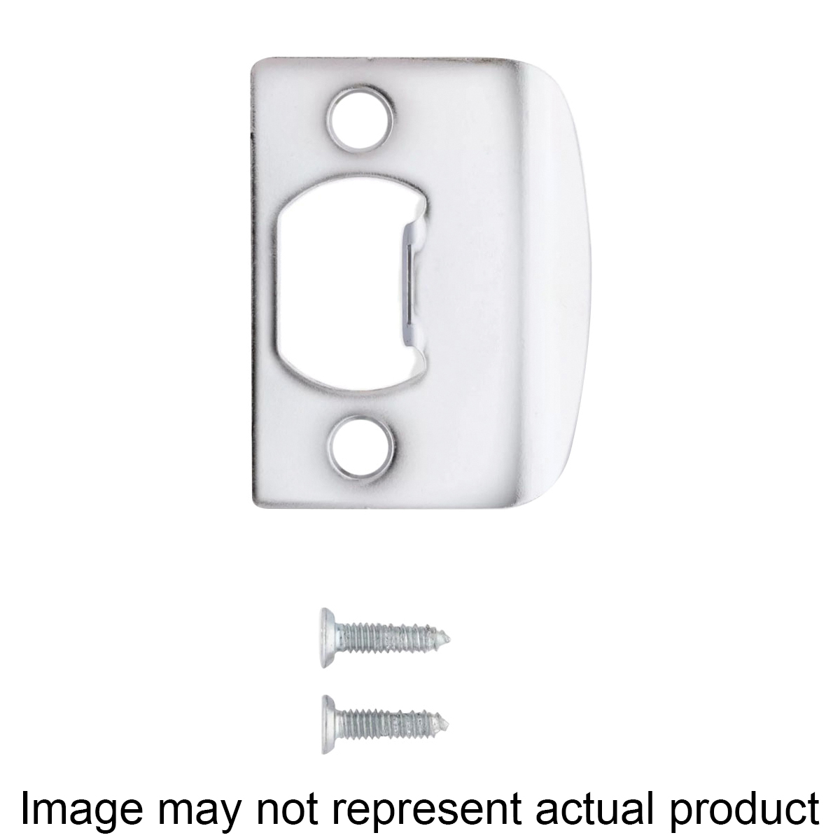 Kwikset 83437-3 Curved Full Lip Strike Plate, 2-1/4 in L, 1-3/4 in W, Steel, Polished Brass