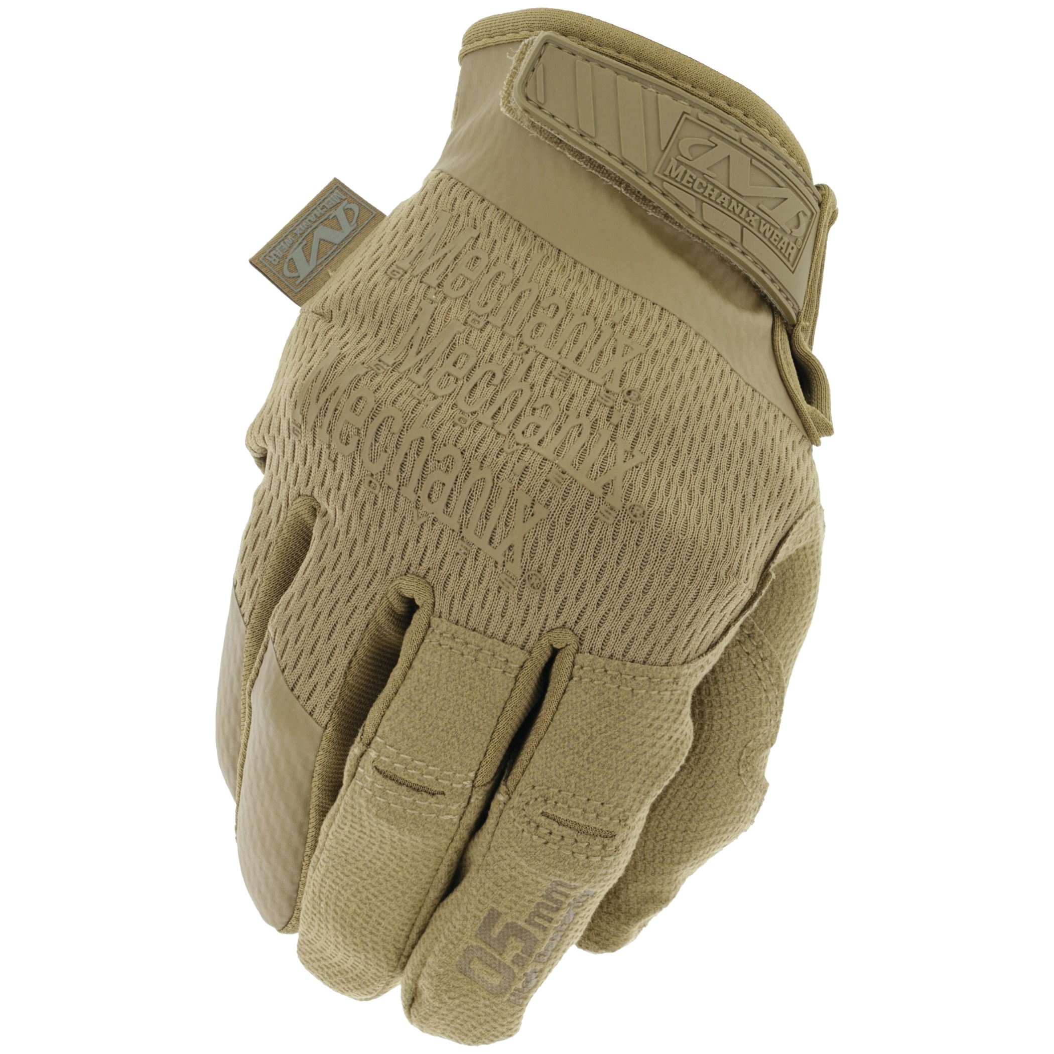 MSD-72-011 Tactical Glove, XL, 10 in L, Straight Thumb, Hook and Loop Cuff, Suede Leather, Coyote