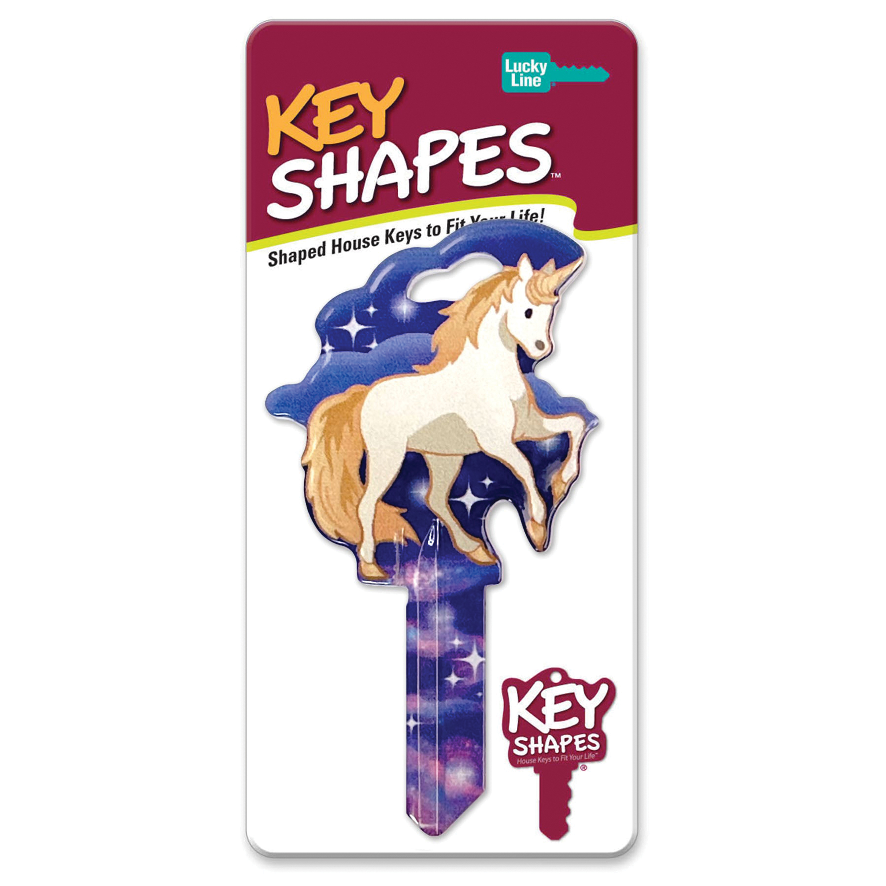 Lucky Line Key Shapes Series B150K Key Blank, Brass, Enamel, For: Kwikset Locks - 5