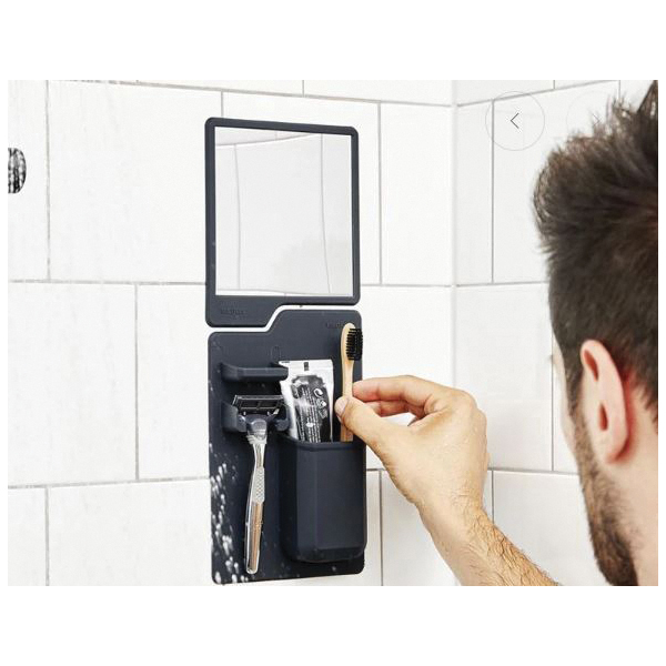 Tooletries The Oliver T0007-3 Shower Mirror, 5-1/2 in W, Silicone Frame, Stick - 3