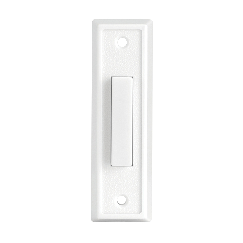 18000092 Doorbell Button, Wired, Push Button, Plastic, White, Lighted