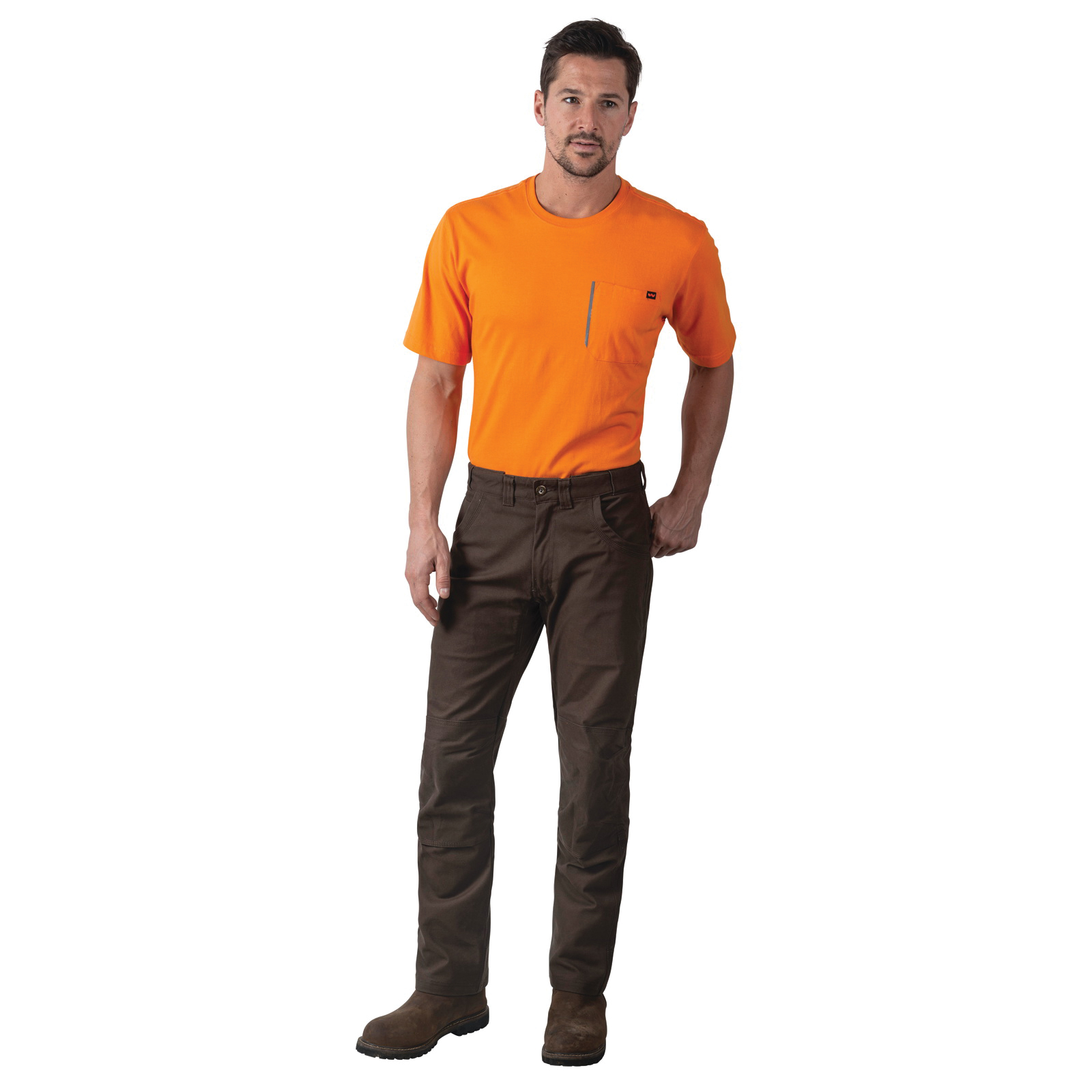 Walls YP833-DBR-44X30 Pants, 44 in, 30 in L, Bark Brown,