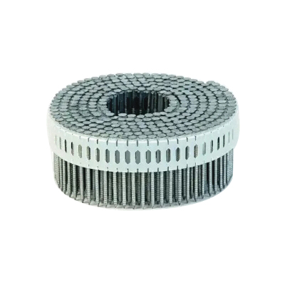 650955 Coil Siding Nails, 1-7/8 in L, 14 ga, Steel, Hot-Dipped Galvanized, Round Head, Ring Shank