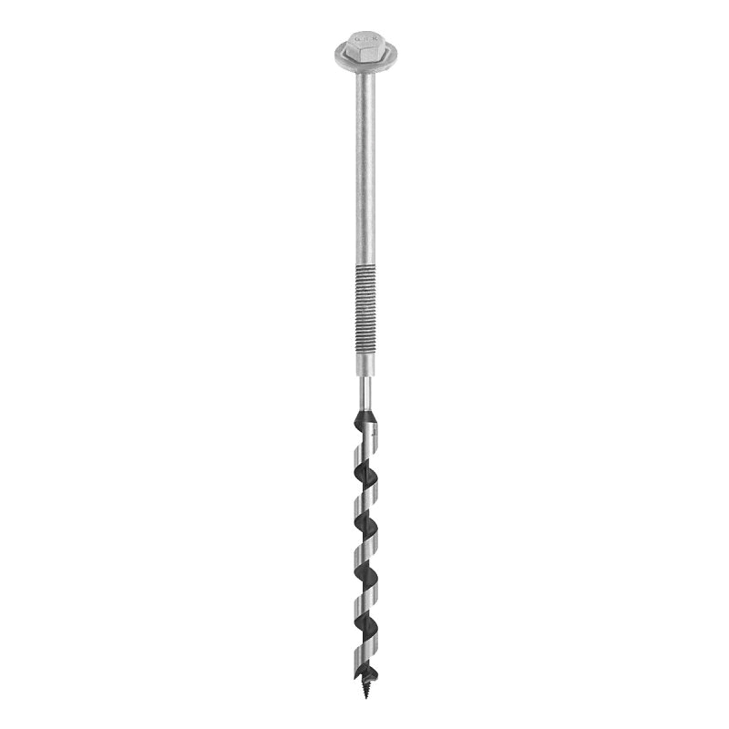 AugerBolt Series 81272 Through Bolt Fastener, Coarse Thread, 7 in OAL, Steel, Galvanized